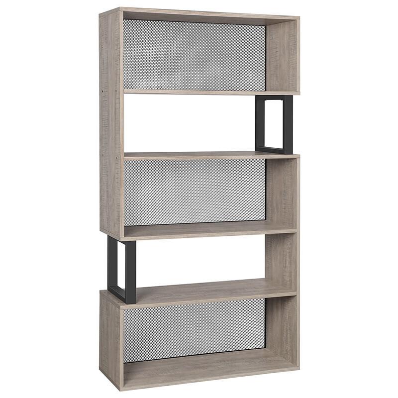 Dekorativ Fritstående Bogreol, 80 X 30 X 149 Cm, Greige fra Songmics