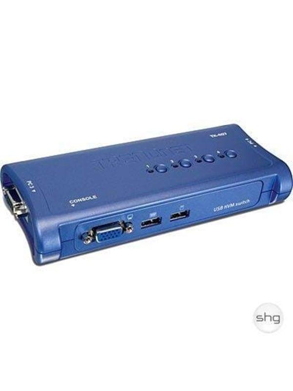 4-Port USB KVM Switch Kit med kabler fra Trendnet
