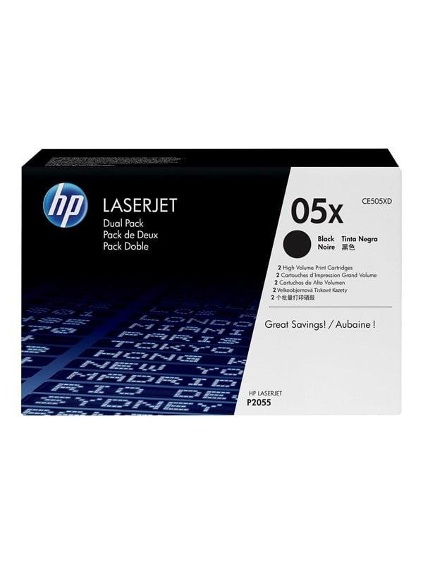 05xd   Ce505xd 2 Pack Black Toner   Lasertoner Sort fra Hp