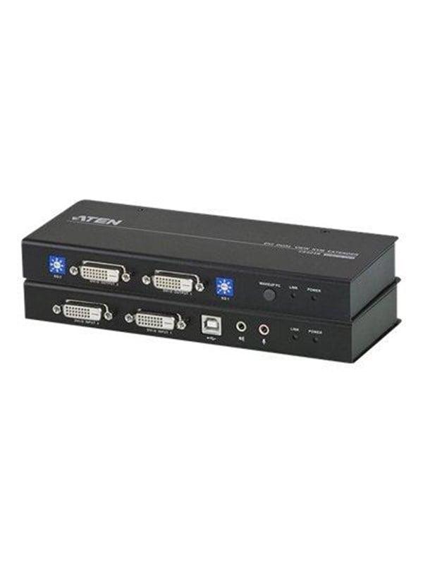 Ce604 Usb Dvi Dual View Cat 5 Kvm Extender (1024 X 768@60m) fra Aten
