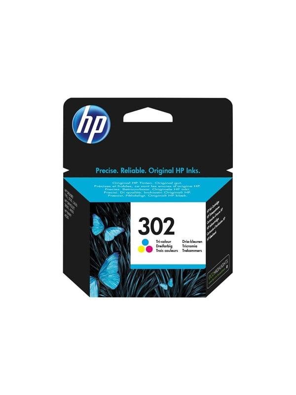 302   F6u65ae   Tri Color Ink (cyan Magenta Yellow)   Blækpatron Dye Based Tricolor fra Hp