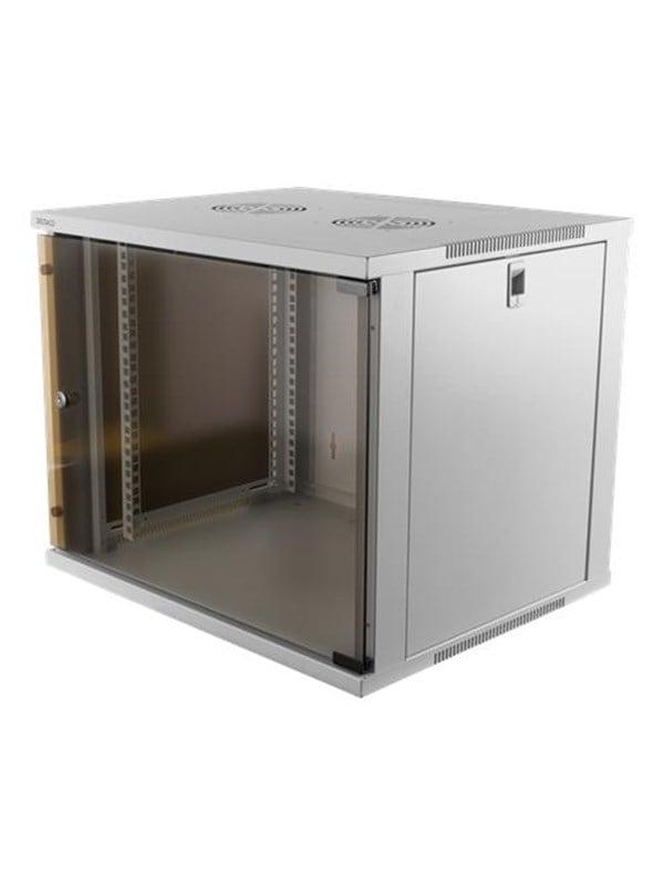 19 5409w   9u   Wall Mount Rack Cabinet (with Glass Door) fra Deltaco