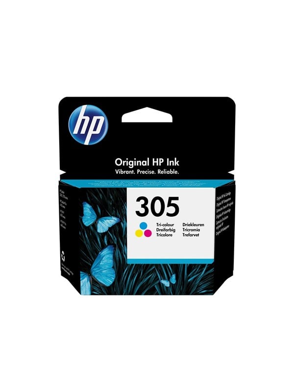 305   3ym60ae   Tri Color (cyan Magenta Yellow) Ink   Blækpatron Dye Based Tricolor fra Hp