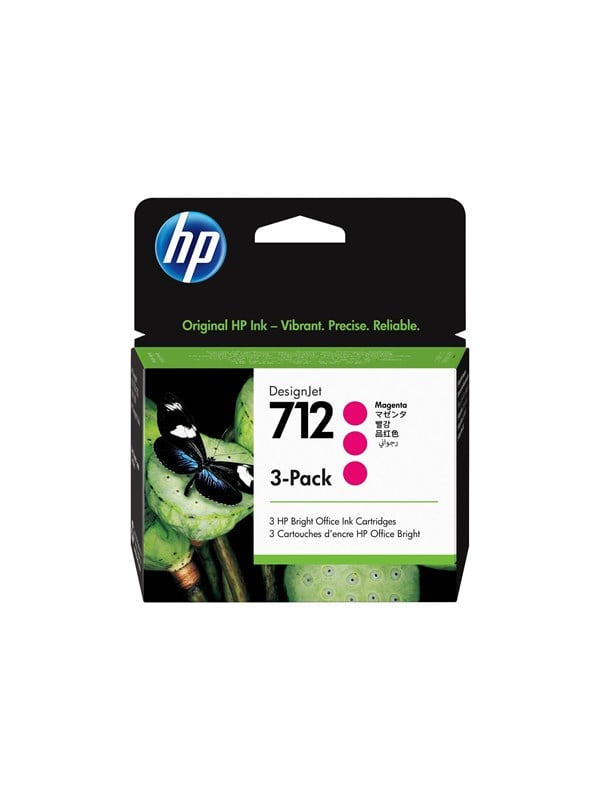 712   3ed78a 3 Pack Magenta Ink   Blækpatron Magenta fra Hp