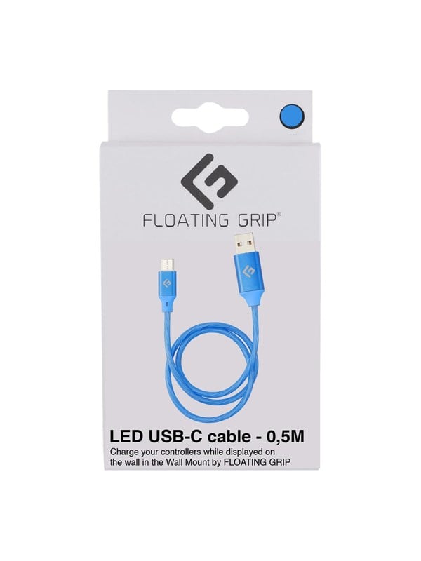 0.5m Led Usb C Cable (blue) fra Floating Grip