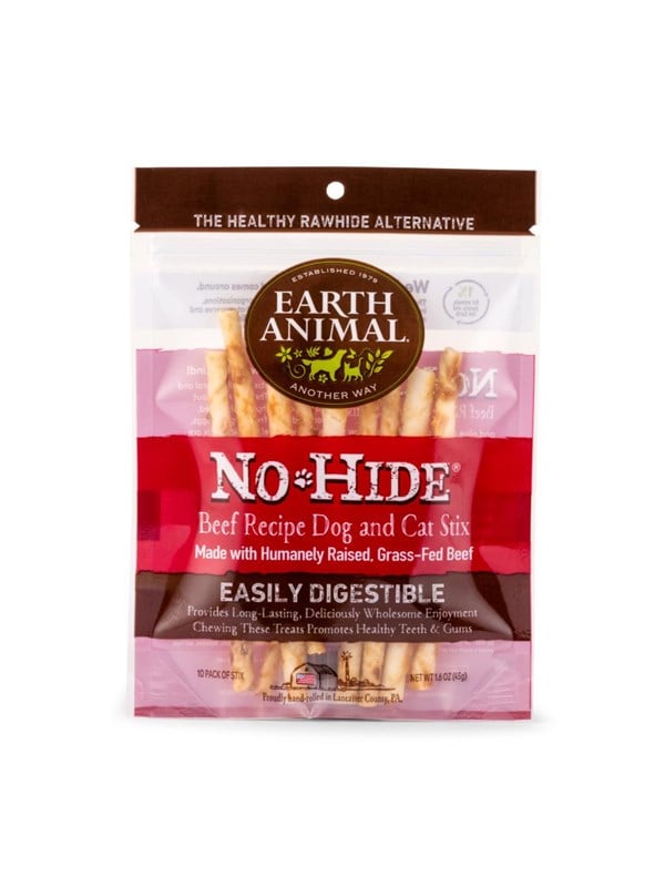 No Hide Dog Chew Treat Beef Stix (45g 10 Pack) fra No-hide