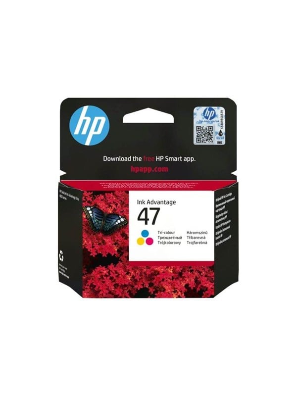 47   6zd61ae   Cyan Magenta Yellow Ink   Blækpatron Cyan, Magenta, Gul fra Hp