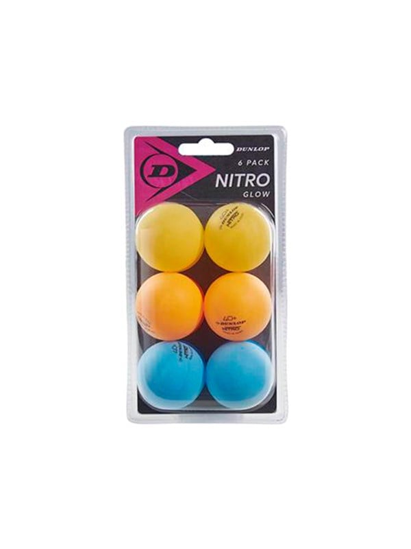 Nitro Glow 40+ 6 Bordtennisbolde fra Dunlop