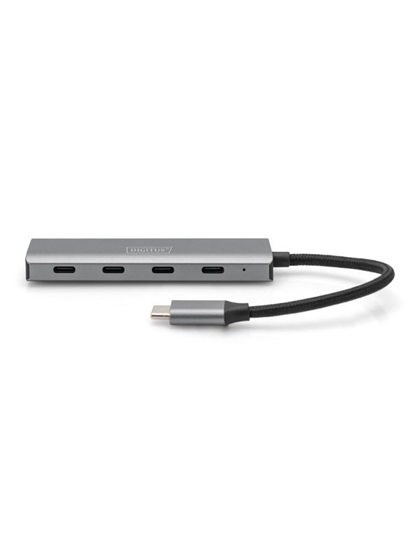 4 Port Usb C Hub Usb Hub   4 Ports   Grå fra Digitus