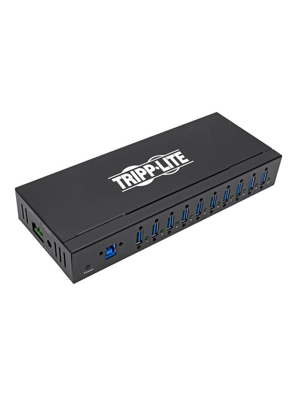 Series 10 Port Industrial Grade Usb 3.0 Superspeed Hub   20 Kv Esd Immunity Iron Housing Mountable Usb Hub   10 Ports   Sort fra Eaton