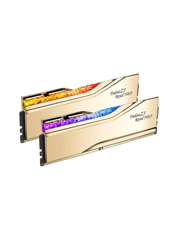 Trident Z5 Royal Neo Rgb Ddr5 8000   32gb   Cl38   Dual Channel (2 Pcs)   Amd Expo   Guld Med Rgb fra G.skill