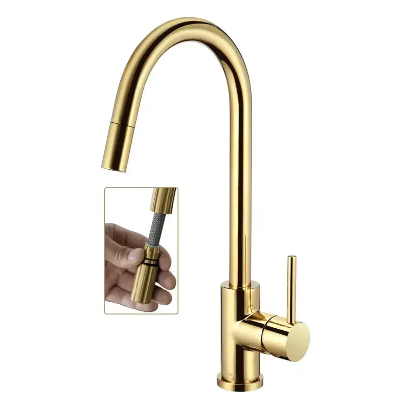 ADORA® Imperia Flex U Køkkenarmatur med Udtræk, Guld
