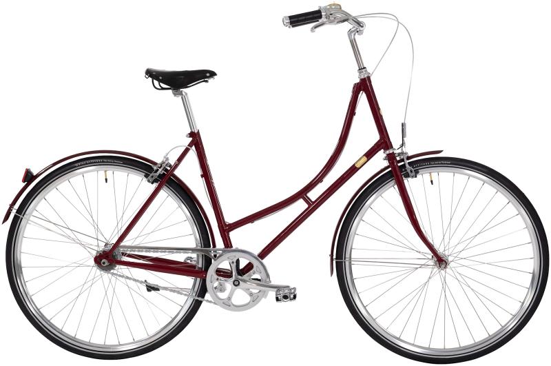 Auto 2g Dame Fælgbremse 2023   Bordeaux fra Bike By Gubi