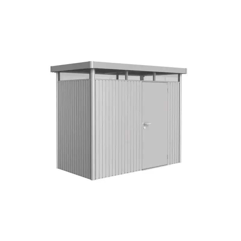 Highline H1 Enk. Dør Sølv Metallic Redskabsrum fra Biohort