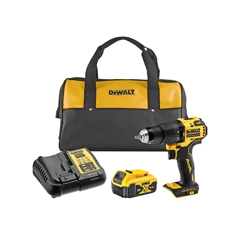18v Xr Kulløs Boremaskine Soft Bag 4,0 Ah   Lader Dcb113   Dcd709m1 Qw fra Dewalt