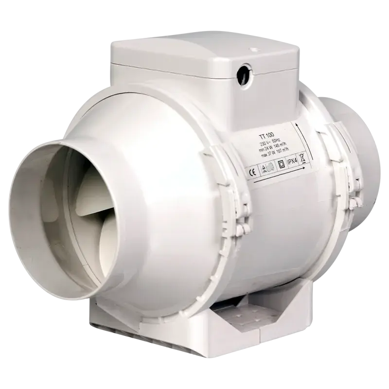 Kanalventilator El100tt Hvid fra Duka