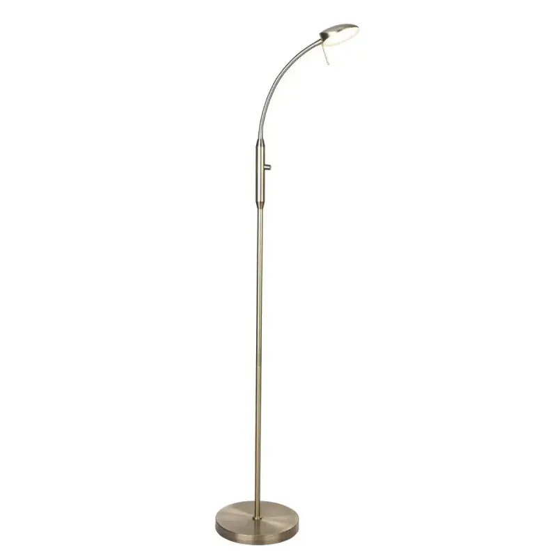 Vegas Gulvlampe 1 Arm Dæmper Antique Messing   715985 fra Halo Design