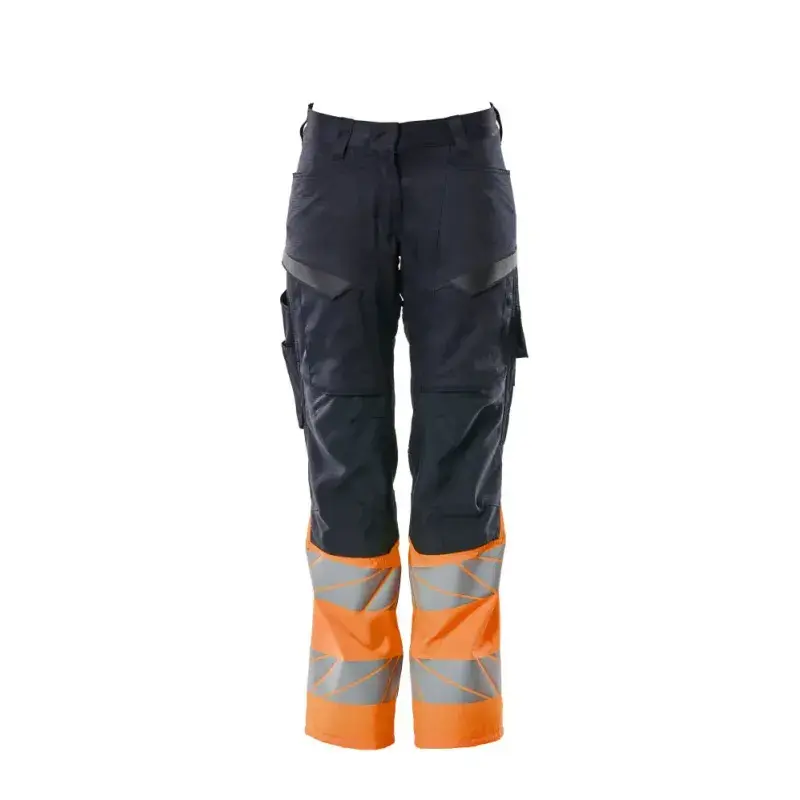 Accelerate Safe Bukser med Knælommer - Mørk Marine/Hi-Vis Orange