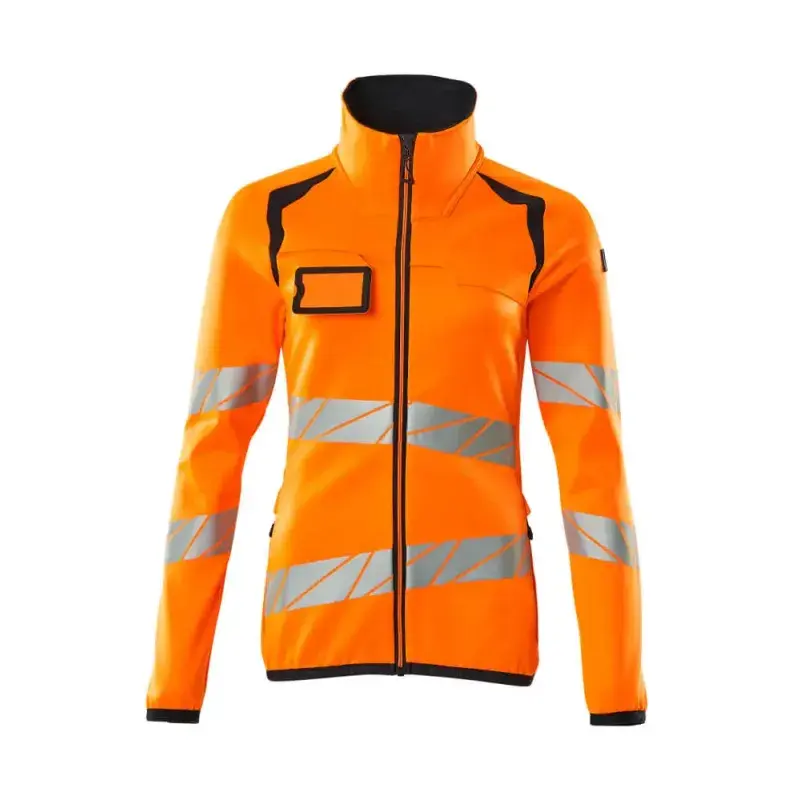 Accelerate Safe Fleecetrøje Med Lynlås 19153 315 Dame   Hi Vis Orange Mørk Marine fra Mascot