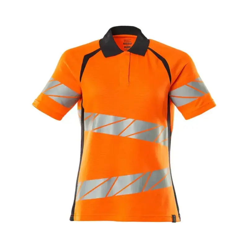 Accelerate Safe Poloshirt 19093 771 Dame   Hi Vis Orange Mørk Marine fra Mascot