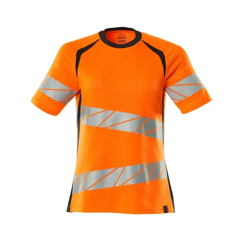 Accelerate Safe T-shirt til kvinder - Hi-Vis Orange-Mørk Marine