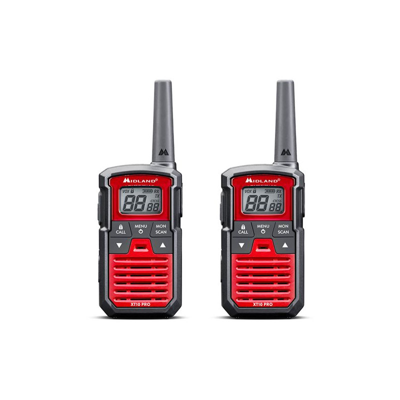 Xt10 Pro Black Red Walkie Talkie fra Midland