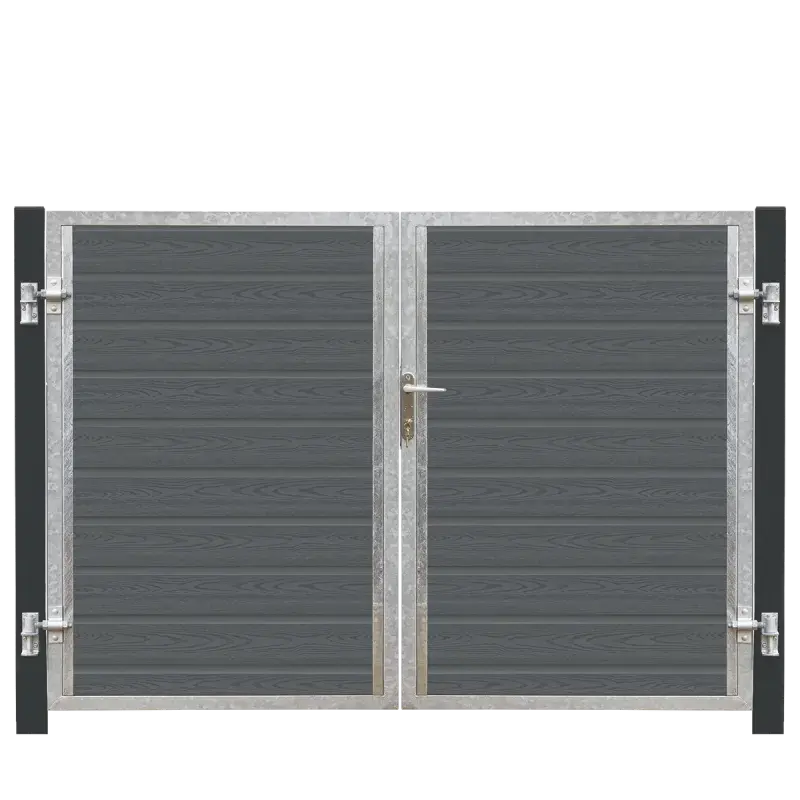 Plus Artura Dobbeltlåge Hi 197ã135 Cm + 16 Cm Gråsorte Stålstolper   17592 21 fra Plus A/s