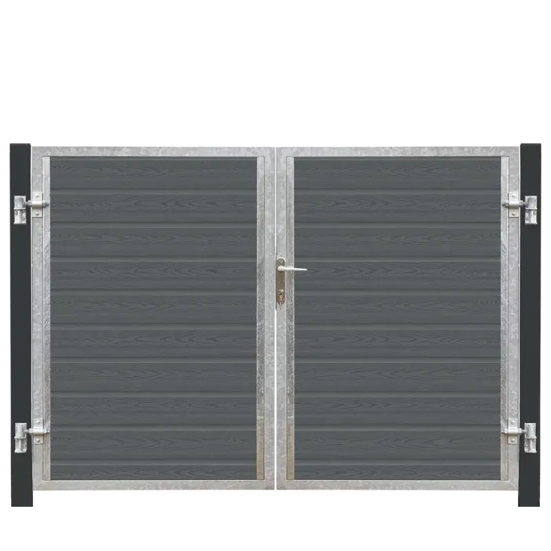 Plus Artura Dobbeltlåge Vi 197ã135 Cm + 16 Cm Gråsort Stolper   17593 21 fra Plus A/s