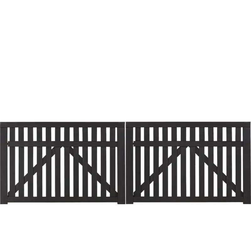 Plus Country Dobbelt Havelåge 300x98 Cm Grundmalet Sort 13435 15 fra Plus A/s