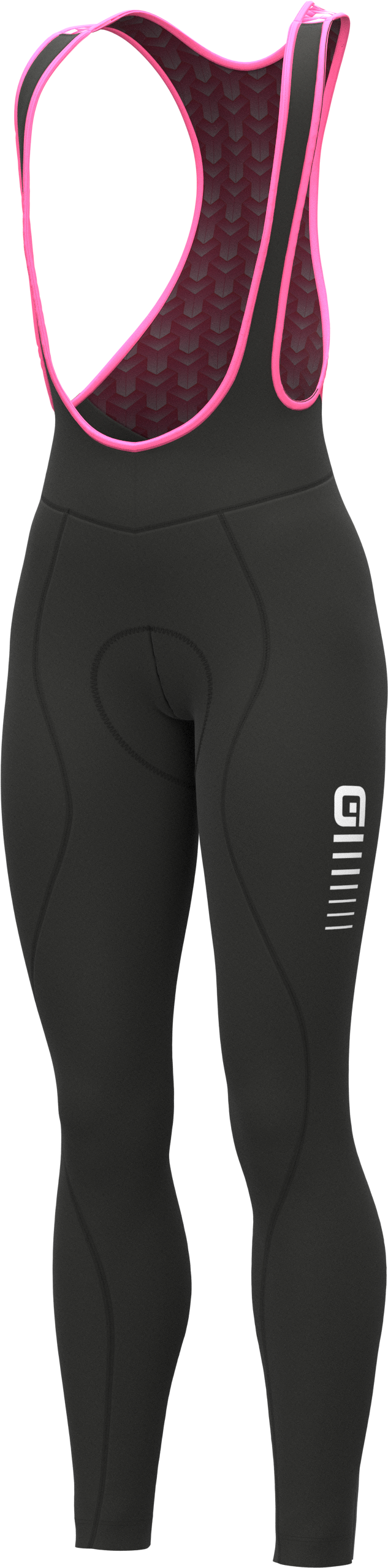 Alé Solid Essential Vinter Bibtights til Dame - Sort Pink