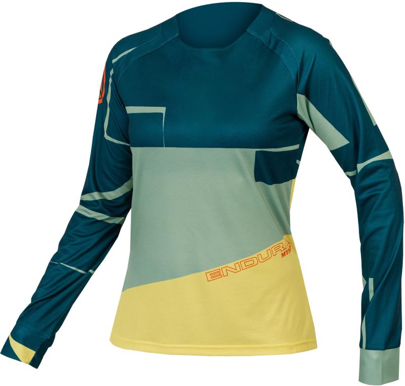 Women's Mt500 L S Print Tee Ltd   Grøn Gul fra Endura