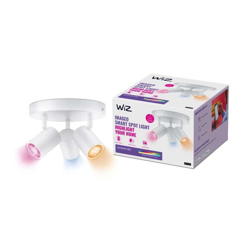 WiZ Imageo 3x5W RGB Spotlampe - Fuld Farve Belysning