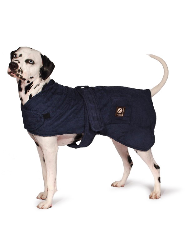 Dog Bath Robe Navy 30cm   (d11330) fra Danish Design