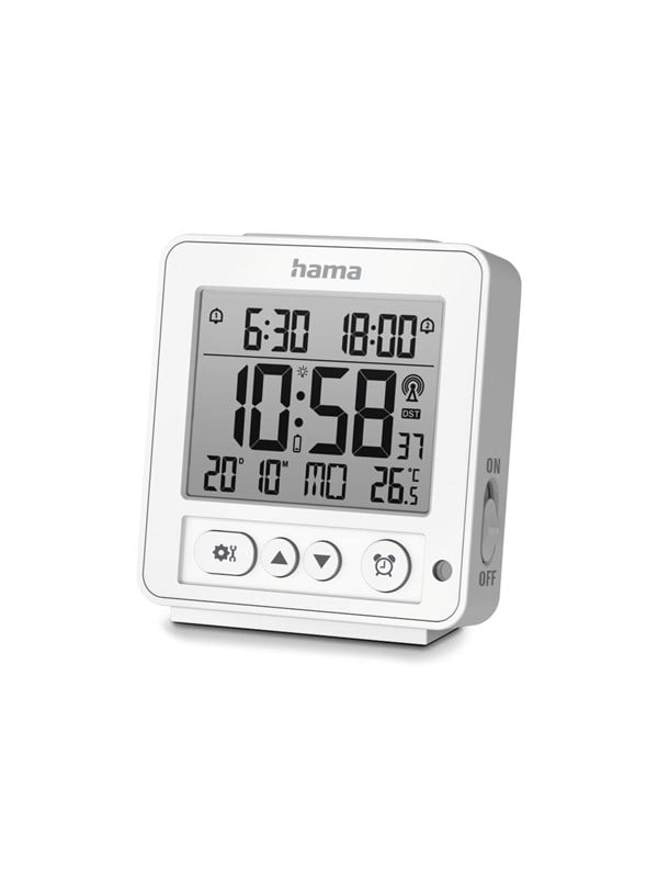 &apos;rhodes&apos; Digital Radio Alarm Clock Lcd White   Dab Dab+ Fm   Stereo   Hvid fra Hama