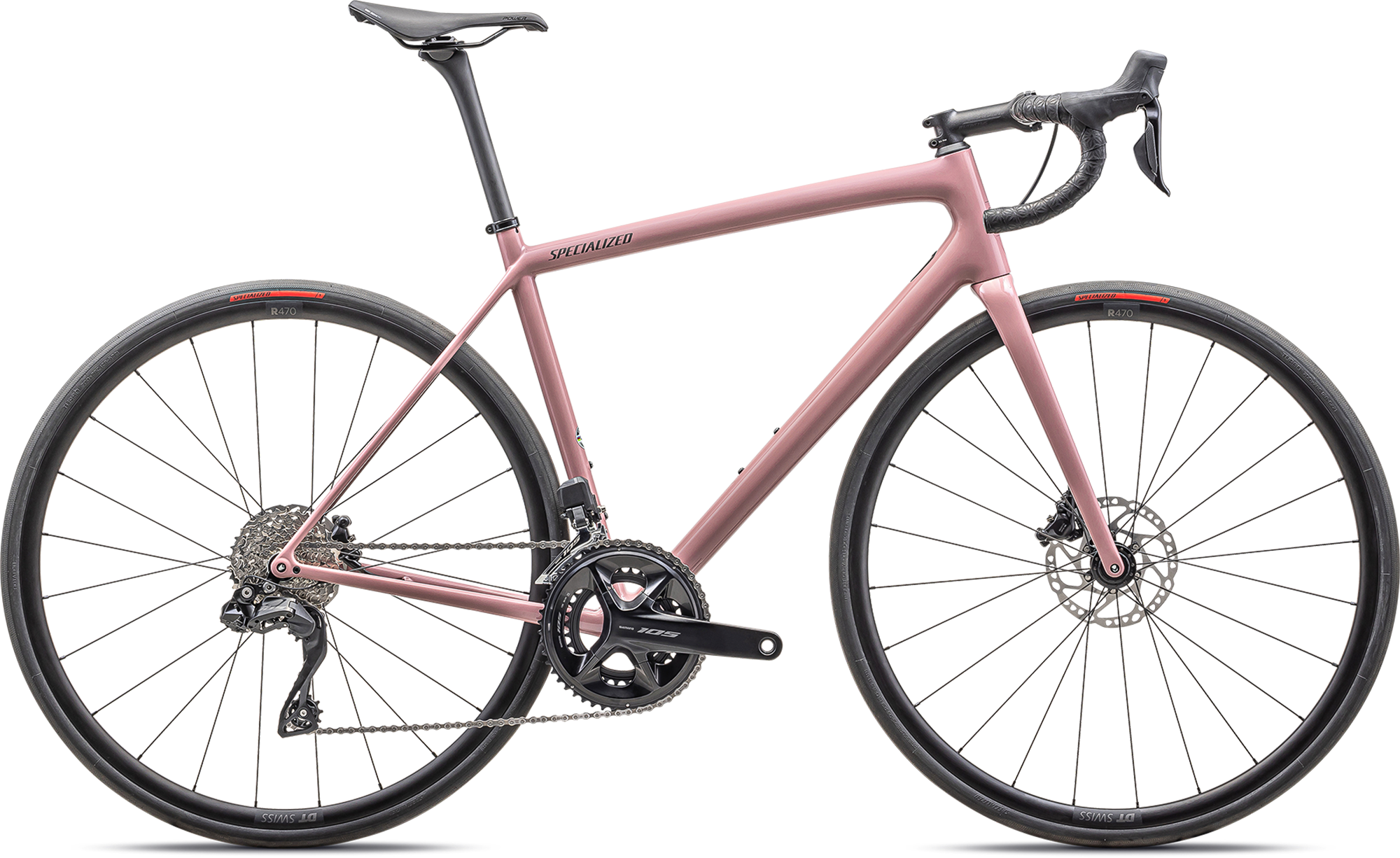 Aethos Comp   Shimano 105 Di2 2025   Gloss Dusky Pink   Smoke fra Specialized