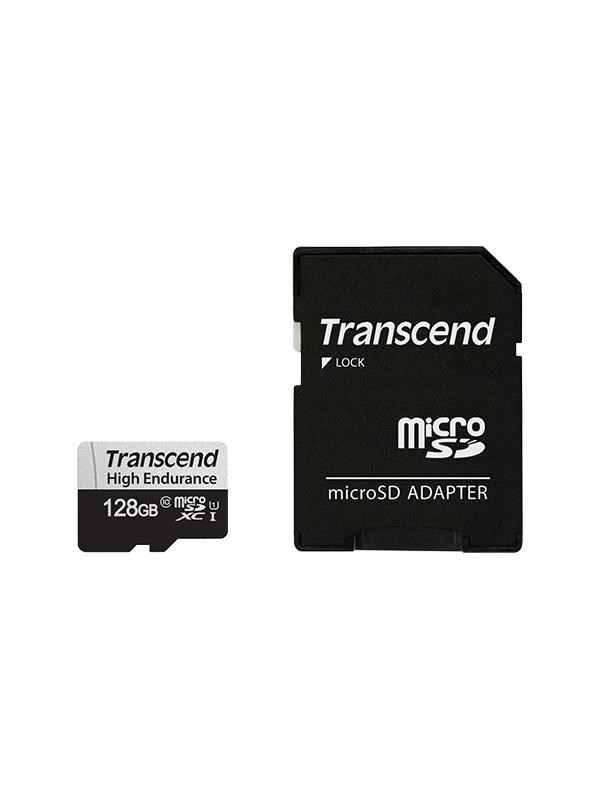 350v High Endurance Microsd Sd   100mb S   128gb fra Transcend