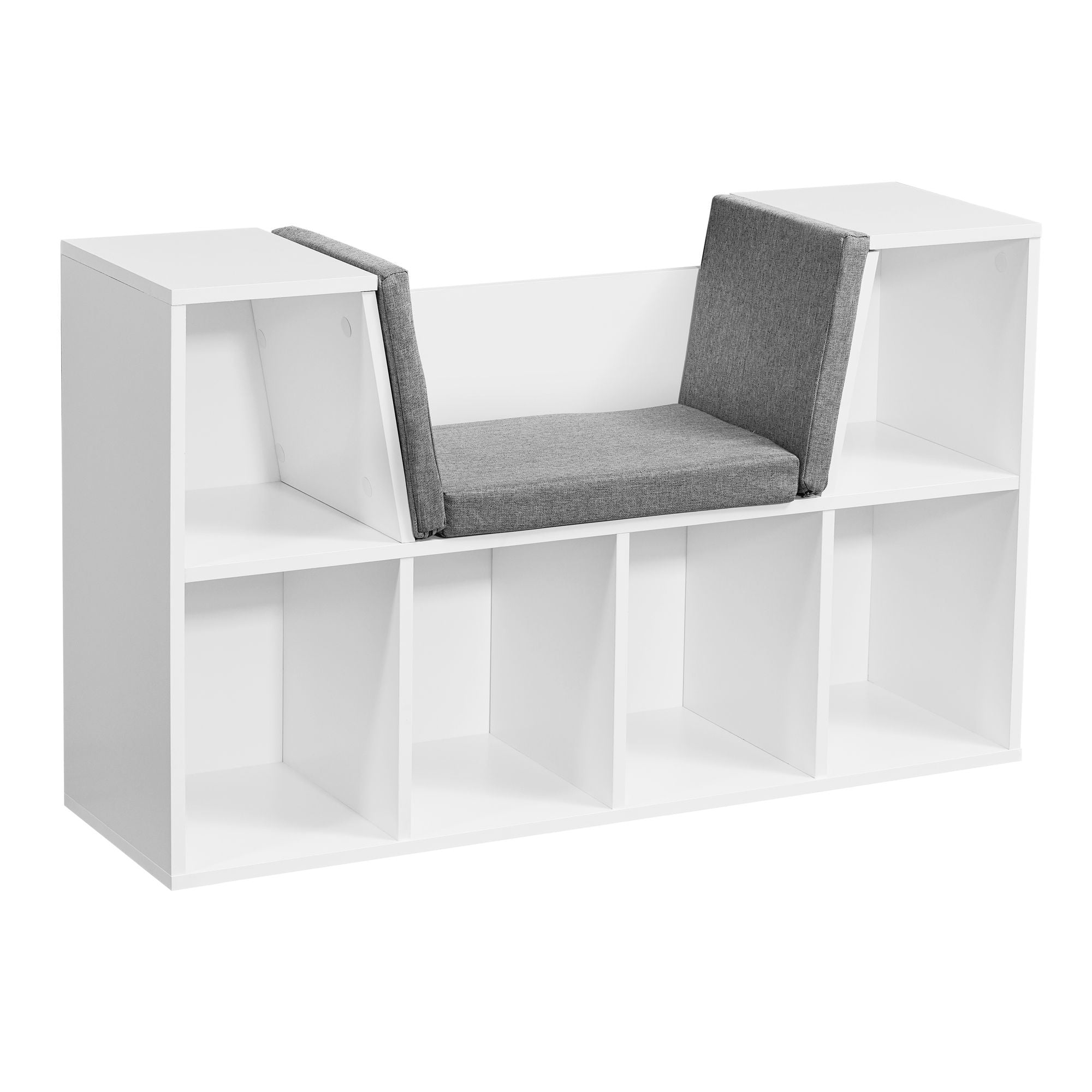 Designer Entrébænk Med Sæde Og Opbevaringsplads, 101,5 X 61,5 X 30 Cm, Hvid Mat fra Skyport
