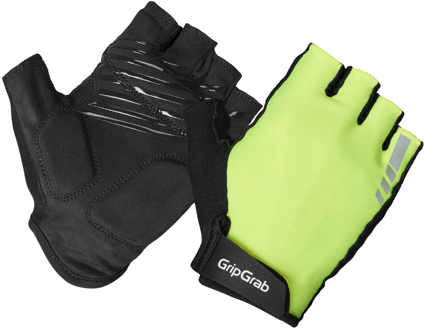 W's Ride Polstret Kortfingret Sommerhandsker   Yellow Hi Vis fra Gripgrab