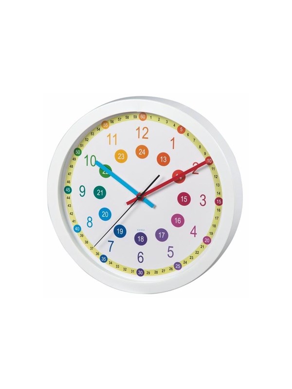 "easy Learning" Children&apos;s Wall Clock Diameter 30 Cm Low Noise fra Hama