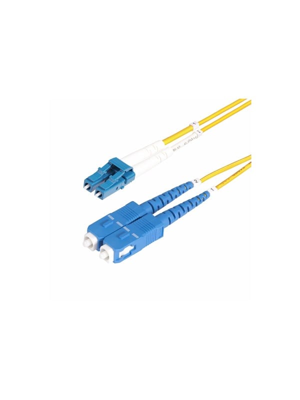 3m (10ft) Lc To Sc (upc) Os2 Single Mode Duplex Fiber Optic Cable   Patch Cable   3 M   Yellow   Gul   3 Meter fra Startech.com
