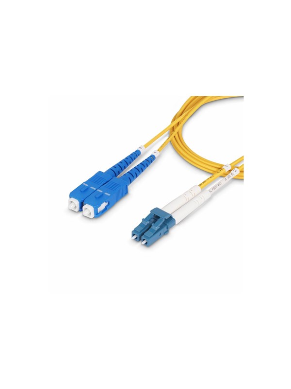 7m (23ft) Lc To Sc (upc) Os2 Single Mode Duplex Fiber Optic Cable   7 M   Yellow   Gul   7 Meter fra Startech.com