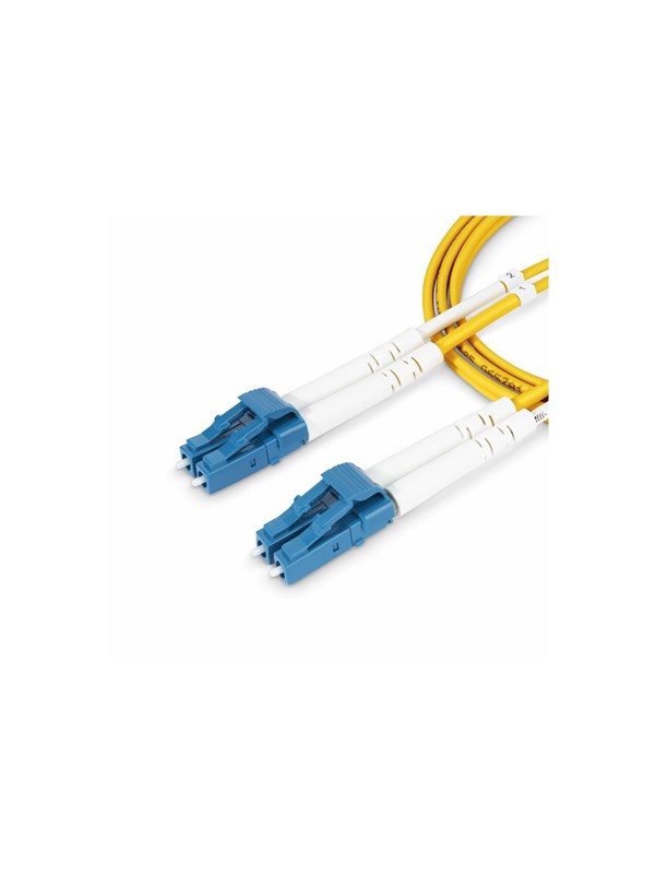3m (9.8ft) Lc To Lc (upc) Os2 Single Mode Duplex Fiber Optic Cable   Patch Cable   3 M   Yellow   Gul   3 Meter fra Startech.com