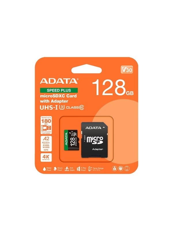 A Data Adata Speed Plus   Flash Memory Card   256 Gb   Sdxc Uhs I fra A-data