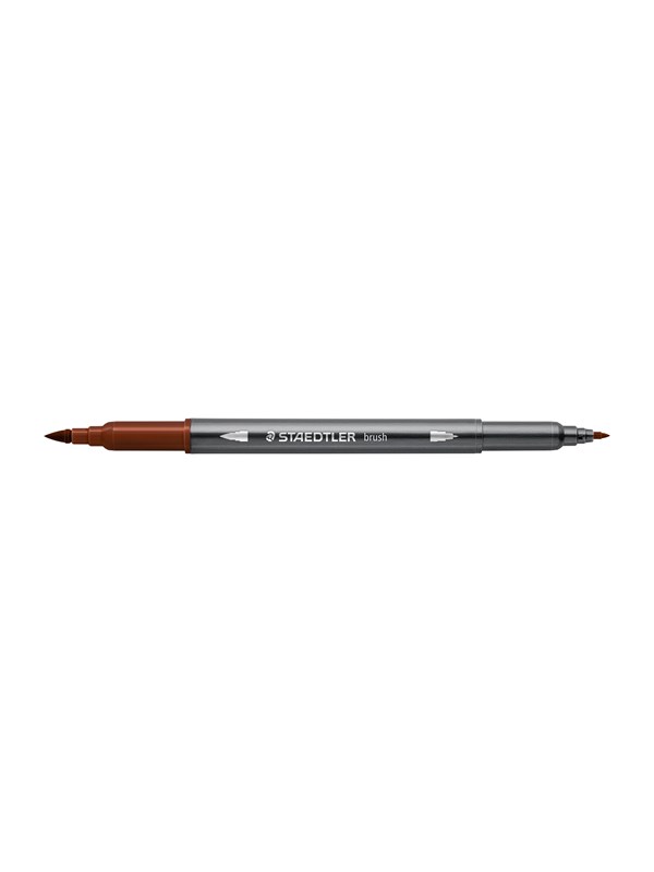 Akvarel Brush Pen Brun, æske 10 Stk fra Staedtler