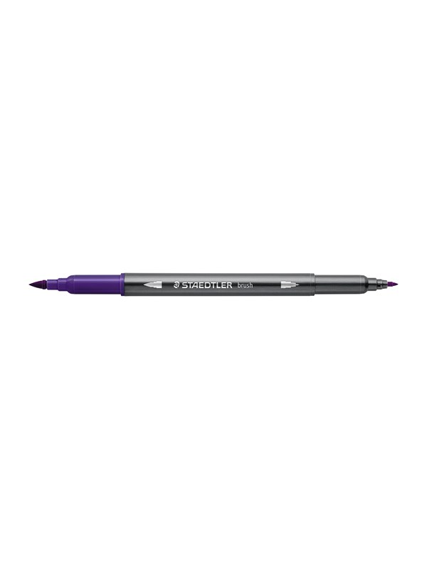 Akval Brush Pen Blåviolet, æske 10 Stk fra Staedtler