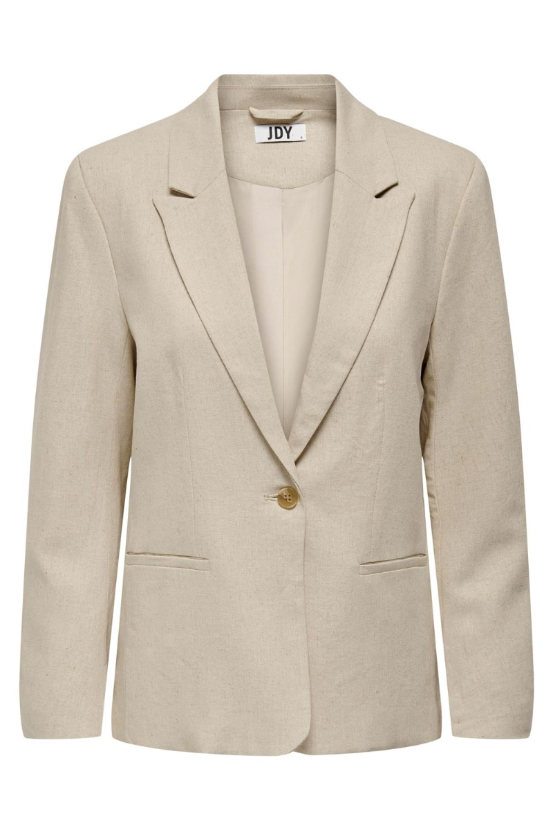 Blazer   Maya L S Linen Blazer   Oatmeal fra Jdy