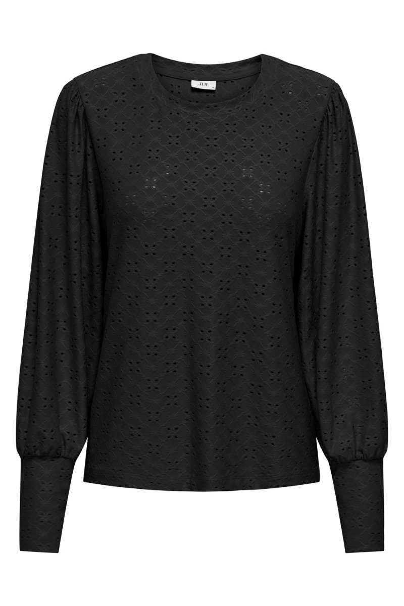 Bluse     Cathinka L S Bellsleeve Top   Black fra Jdy