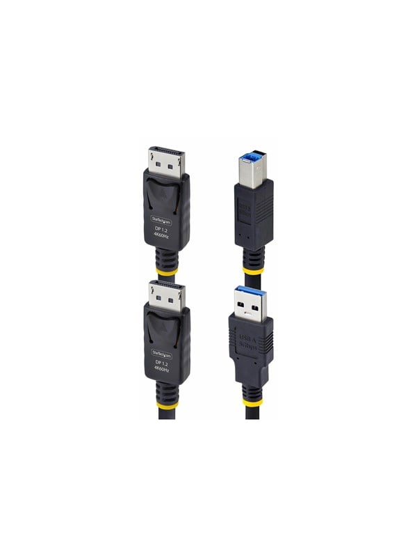 10ft (3m) Displayport And Usb 5gbps Kvm Cable   Keyboard   Video   Mouse (kvm) Cable   3 M fra Startech.com