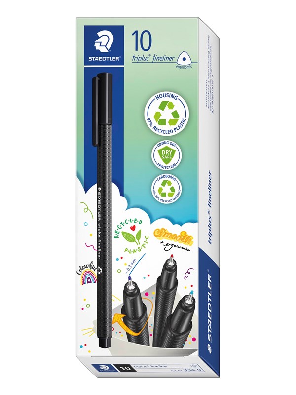 Triplus Fineliner Rpp, 10 Stk Bordeaux fra Staedtler