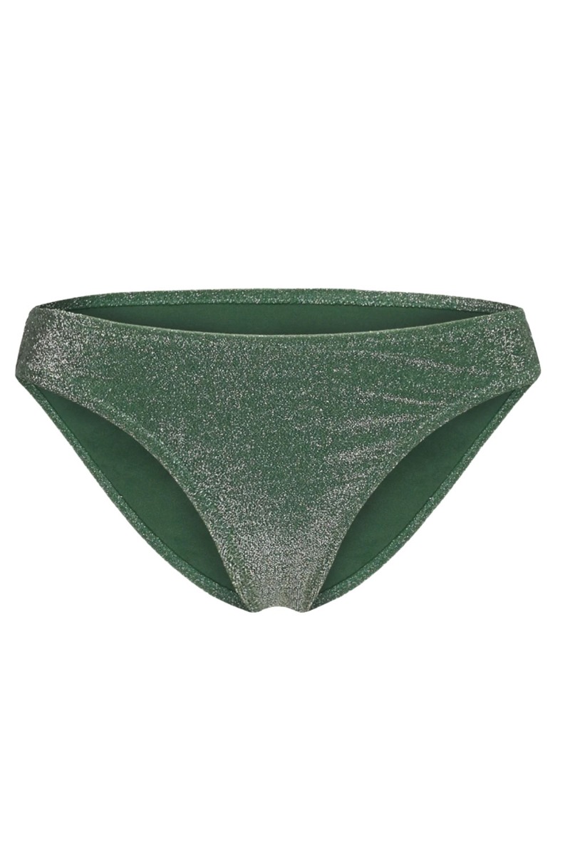 Badetøj   Pc Bling Bikini Brief Lurex Sww   Dark Green Silver Lur fra Pieces